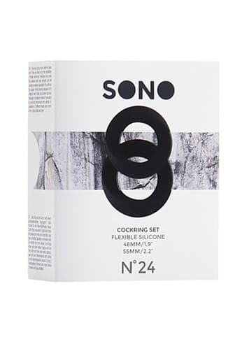 Sexleketøy for menn - Penisringsett Sono No.24 sort - bilde 3