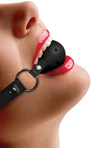 Frekke sexleketøy - Gag Ball sort - bilde 2
