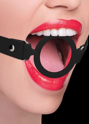 Frekke sexleketøy - Ball gag silikonring Ouch - bilde 4