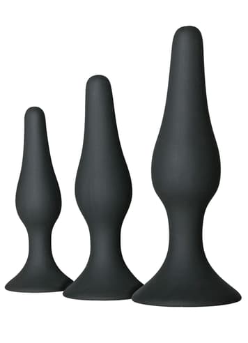 Analsex - EasyToys buttplug sett 3 stk sort - bilde 1