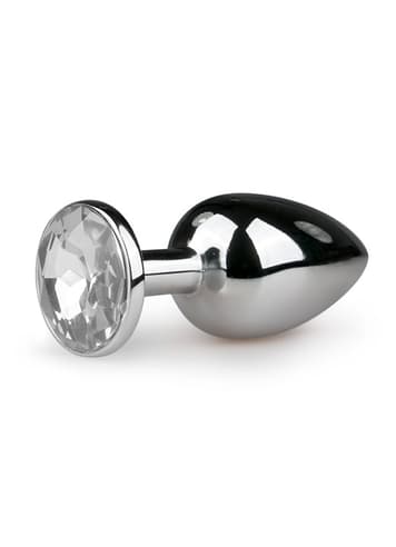 Analsex - EasyToys buttplug med diamant No. 1 sølv - bilde 1