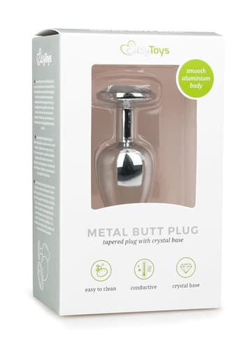 Analsex - EasyToys buttplug med diamant No. 1 sølv - bilde 4