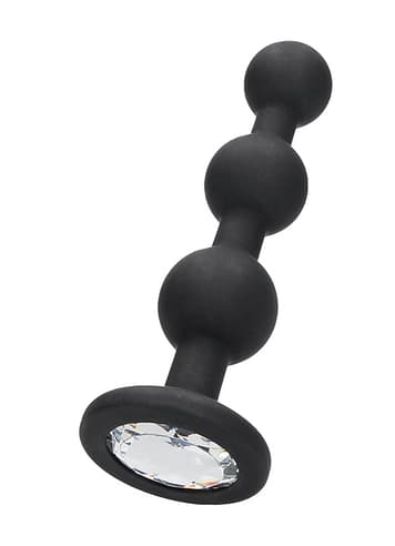 Analsex - Buttplug med kuler og diamant - bilde 1