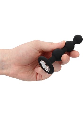Analsex - Buttplug med kuler og diamant - bilde 4