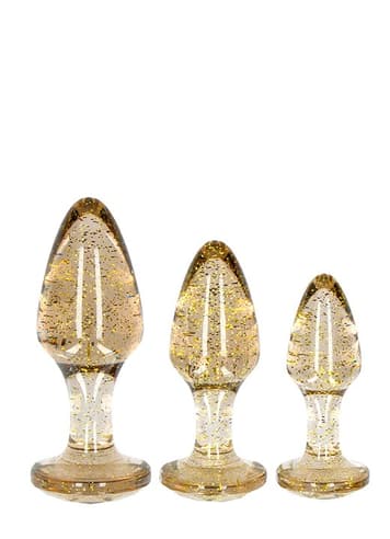 Analsex - Buttplug sett 3 pk gull - bilde 1
