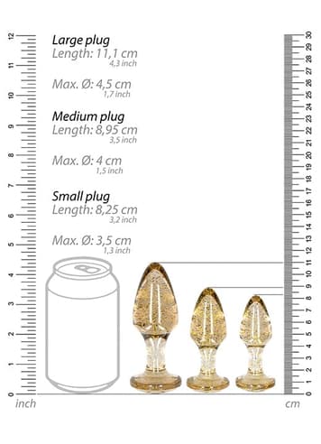 Analsex - Buttplug sett 3 pk gull - bilde 5
