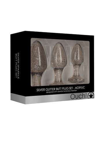 Analsex - Buttplug sett 3 pk sølv - bilde 7