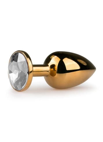 Analsex - EasyToys buttplug med diamant No. 1 gull - bilde 1
