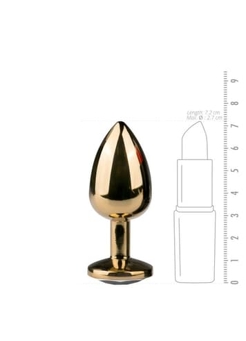 Analsex - EasyToys buttplug med diamant No. 1 gull - bilde 2