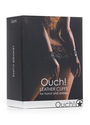 Frekke sexleketøy - Håndjern i lær Ouch - bilde 2