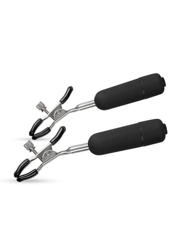 Frekke sexleketøy - EasyToys vibrerende brystklyper - bilde 1