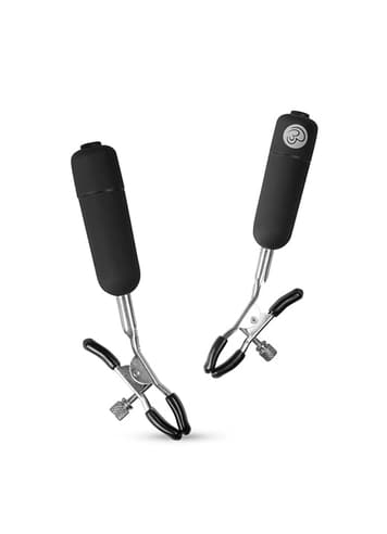 Frekke sexleketøy - EasyToys vibrerende brystklyper - bilde 2