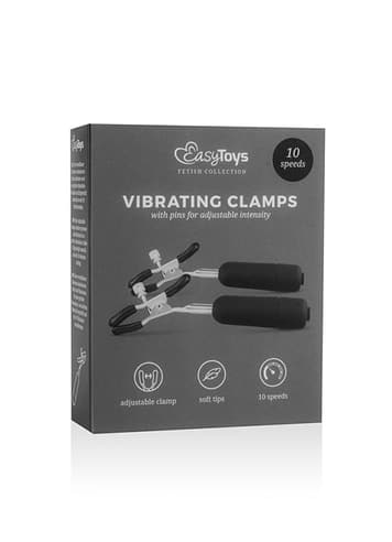 Frekke sexleketøy - EasyToys vibrerende brystklyper - bilde 4