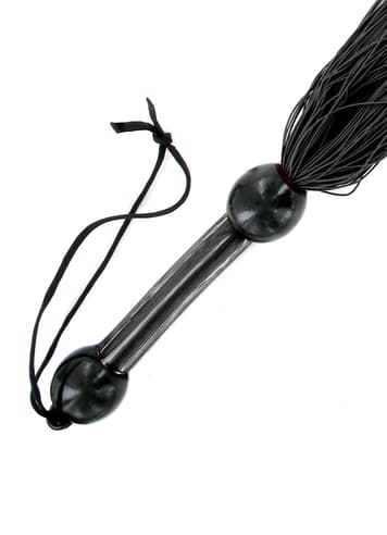 Frekke sexleketøy - Large Rubber Whip flogger - bilde 3