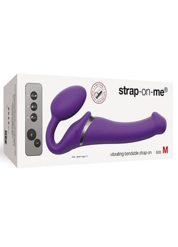 Frekke sexleketøy - Strap-on-me vibrerende strap-on M lilla - bilde 6