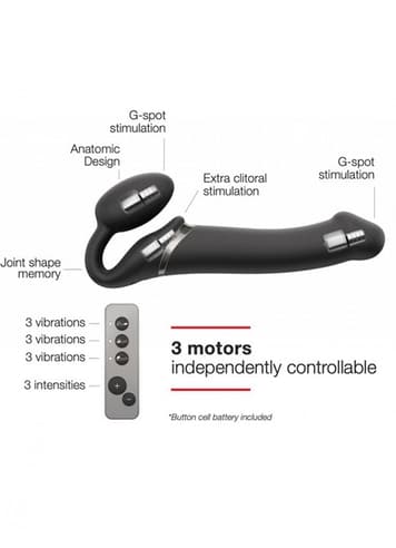 Dildo - Strap-on-me vibrerende strap-on M sort - bilde 13