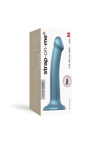 Dildo - Strap-on-me bøyelig dildo blå M - bilde 5