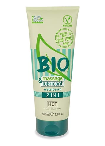Glidemiddel - Massasjeglid 2-i-1 vannbasert Hot Bio - bilde 1