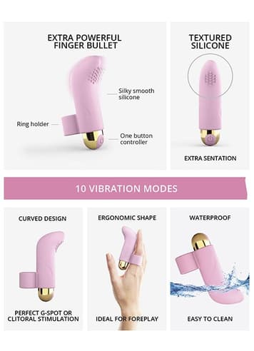Vibrator - Fingervibrator Touch Me rosa - bilde 7