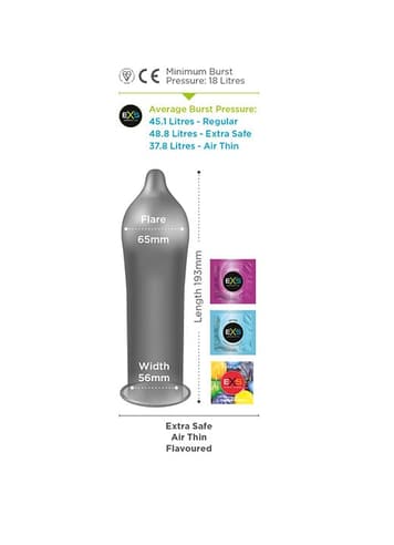 Kondomer - Kondomer EXS Extra Safe 12 Pk - bilde 2