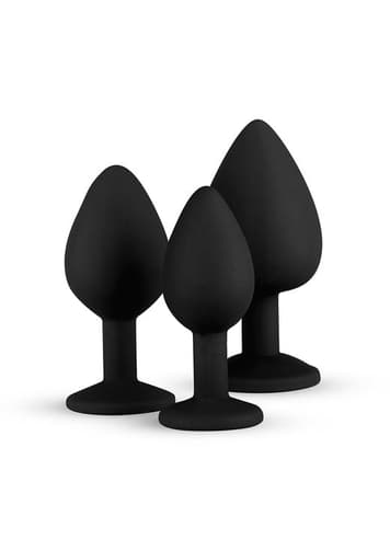 Analsex - EasyToys buttplug med diamant 3 stk - bilde 4