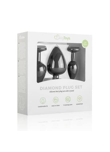 Analsex - EasyToys buttplug med diamant 3 stk - bilde 5