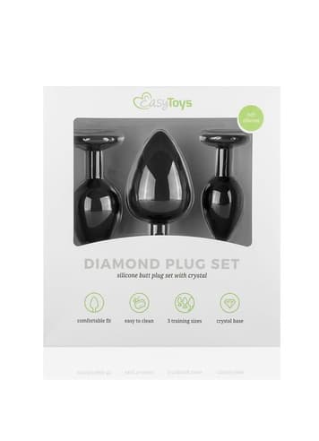 Analsex - EasyToys buttplug med diamant 3 stk - bilde 6