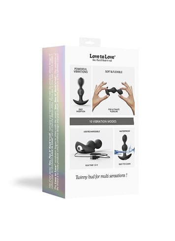 Analsex - Vibrerende analplugg Twinny Bud sort - bilde 6