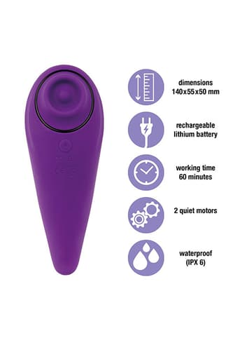 Sexleketøy for henne - FemmeGasm klitorisstimulator lilla - bilde 5