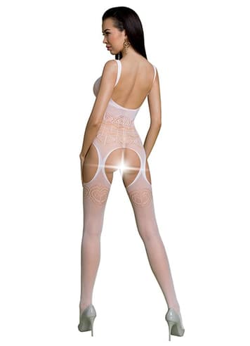 Sexy undertøy - Catsuit Passion Eco 05 hvit - bilde 2