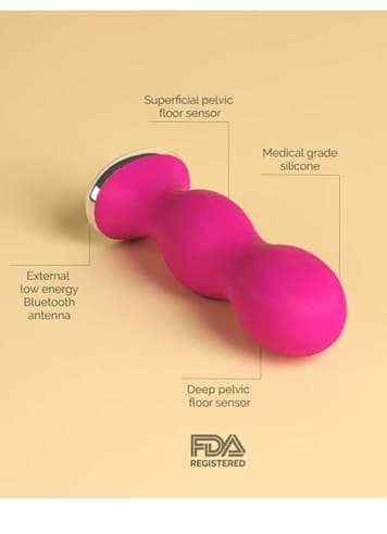 Sexleketøy for henne - Perifit bekkenbunnstrener med app rosa - bilde 3