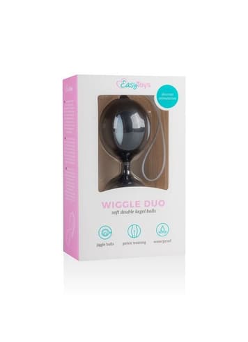 Sexleketøy for henne - EasyToys vaginakuler Wiggle Duo sort - bilde 4