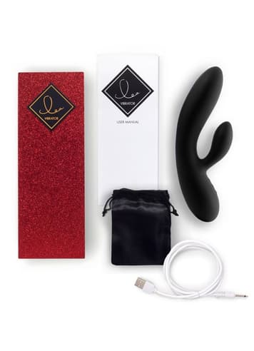 Vibrator - Rabbitvibrator Lea Glitter sort - bilde 7