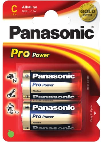 Tilbehør - Panasonic C-batterier 2pk - bilde 1