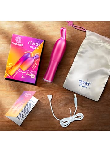 Sexleketøy for henne - Klitorisvibrator Durex Tease & vibe 2in1 - bilde 14