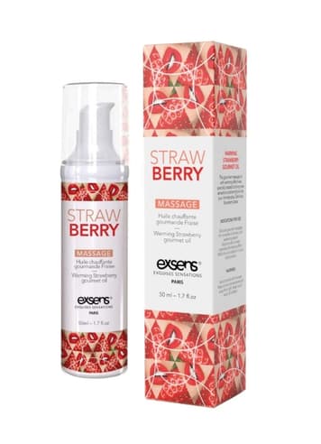 Massasjeolje - Exsens Strawberry massasjeolje varmende - bilde 1