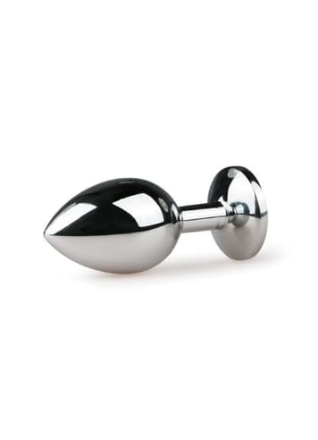 Analsex - EasyToys Metall analplugg sølv/rosa M - bilde 3