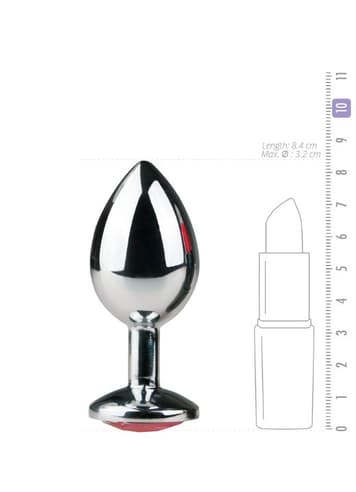 Analsex - EasyToys Metall analplugg sølv/rosa M - bilde 4