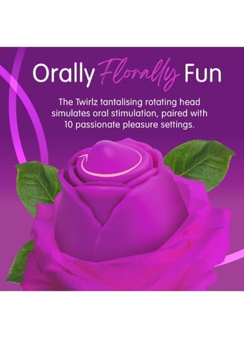 Sexleketøy for henne - Rose Buddies Twirlz lilla vibrator - bilde 3