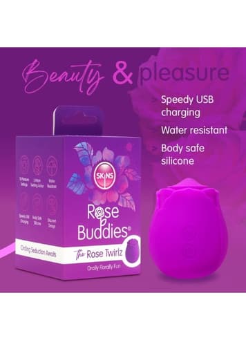 Sexleketøy for henne - Rose Buddies Twirlz lilla vibrator - bilde 4