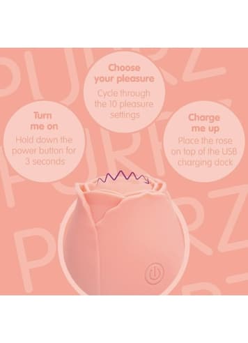 Sexleketøy for henne - Rose Buddies Purrz fersken vibrator - bilde 6