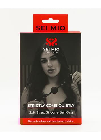 Frekke sexleketøy - SEI-MIO - Strictly Come Quietly Soft Strap Silicone Ball Gag - bilde 4