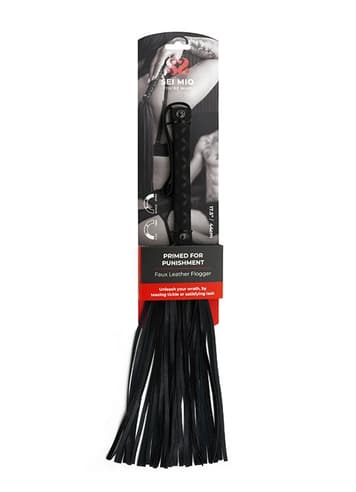 Frekke sexleketøy - SEI-MIO - Primed for Punishment Faux Leather Flogger - bilde 2