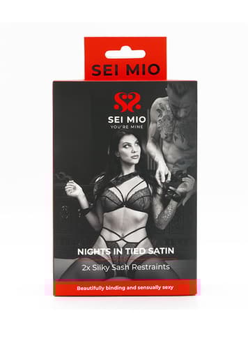 Frekke sexleketøy - SEI-MIO - Nights in Tied Satin 2 x Silk Sash Restraints - bilde 4