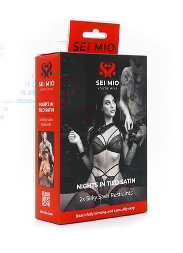 Frekke sexleketøy - SEI-MIO - Nights in Tied Satin 2 x Silk Sash Restraints - bilde 3
