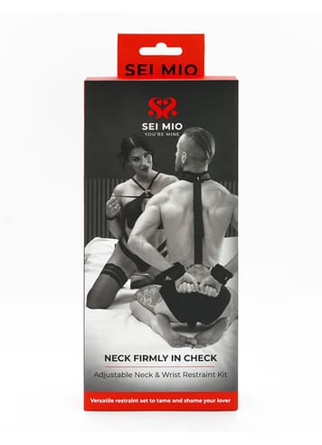 Frekke sexleketøy - SEI-MIO - Neck Firmly in Check Adjustable Neck & Wrist Restr - bilde 4