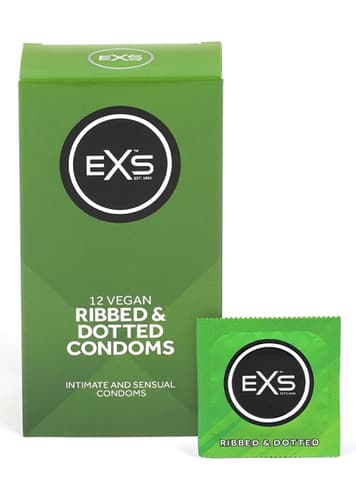 Kondomer - Kondomer EXS Ribbed & Dotted 12 pk - bilde 1