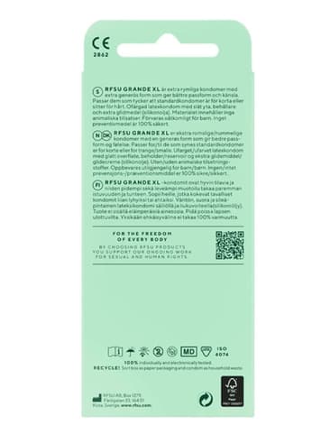 Kondomer - RFSU Grande XL 10pk - bilde 2