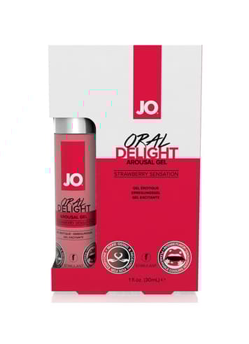 Arbeidskategori - Orgasmekrem JO Oral Delight Jordbær 30 ml - bilde 1