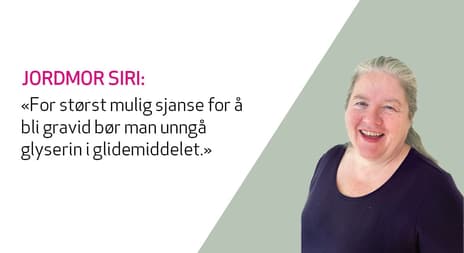 jordmor siri von krogh svarer på spørsmål om bruk av glidemiddel før under og etter graviditet